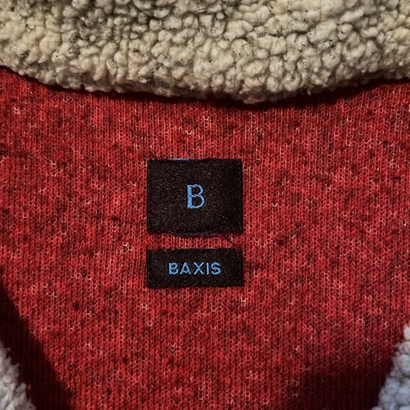 BAXIS fleece 1/4 zip Mens M. Burgundy/Ivory. - Picture 2 of 6
